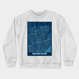 Markham - Canada Peace City Map Crewneck Sweatshirt